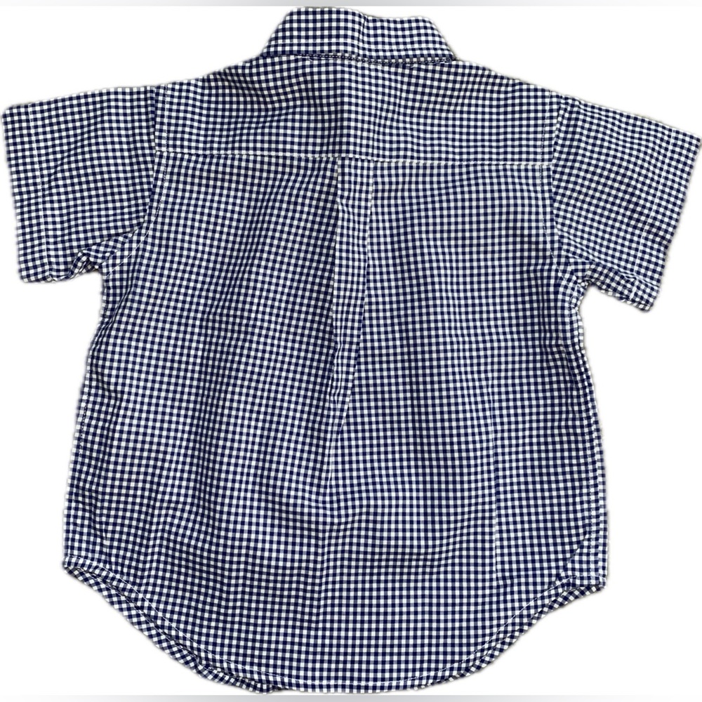 Ralph Lauren Gingham Check Short Sleeve Boys Button Down Shirt Size 18M - Picture 2 of 3